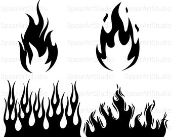 Fire Flame SVG, Fire Svg, Svg Bundel, Silhouet, Instant Download, Digitale Download, Png • Pdf • Ai • Jpeg