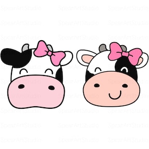 Cow Face Svg, Cow Svg, Cute Cow Svg, Cow Cartoon Svg, Cow Face Png, Svg Cut Files Cricut, - Jpeg/Ai/Png/Pdf