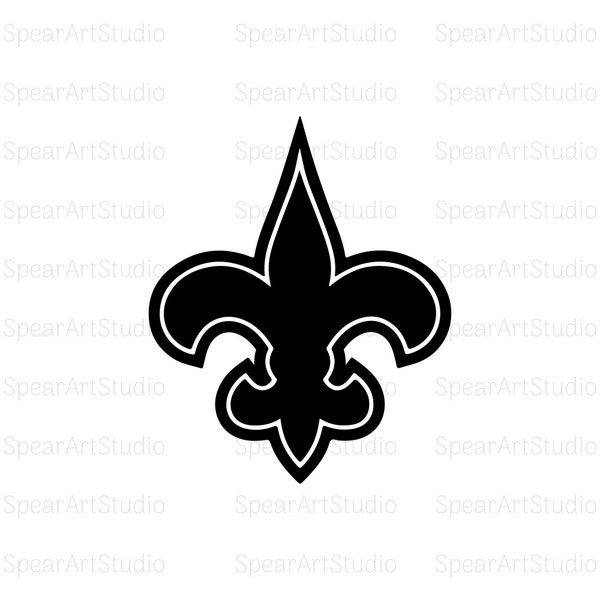 Saints Fleur Svg, Saints Fleur Png, Commercial Use, Vector Vinyl Decal, Svg Files, Cricut, Clipart, Cut File, Svg File, Digital Download