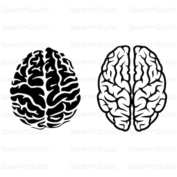 Hersenen SVG, Brain Cut File, Brain JPG, Brain PNG, Brain Clipart, Brain Silhouette, Brain Cricut, Brain Logo, Brain Bundle, Pdf, Ai