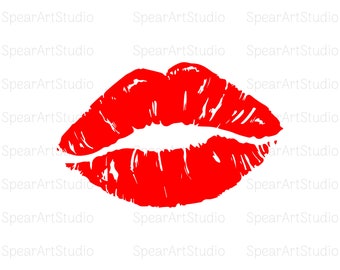 Lips svg, red lips svg, Kiss svg, American lips svg, Kiss design, Cricut and silhouette, Instant Download, kiss me svg