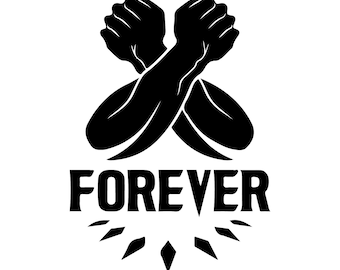 Forever Salute SVG | Black Panther Hand Gesture | Silhouette Cameo | Cricut Cutting File | Clipart Vector | Digital Download Png Pdf Ai