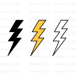Lightning Bolt Svg, Thunder Shock SVG, Thunder Cut File, Lightning Cut File, Electric Bolt, Cut Files for Cricut, Silhouette, PNG/Jpg/Pdf/Ai