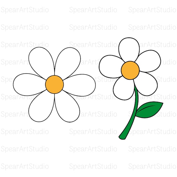 Daisy SVG Bundle, Daisy Flower Svg files for Cricut, Png • Jpg • Pdf • Ai • Instant Download