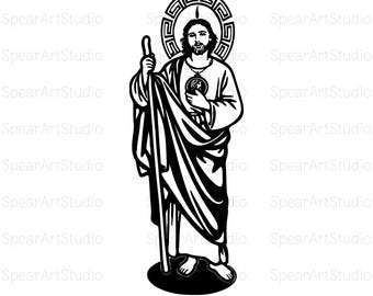 San Judas Tadeo SVG, Oración SVG, Religión SVG, San Judas SVG, Descarga digital, PNG-PDF-AI-JPEG