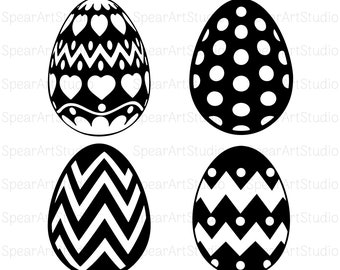 Easter Egg Bundle SVG, Eggs SVG, Easter SVG, Happy Easter Svg, Easter Egg Cut File, Egg Clipart, Easter Egg Silhouette, Png, Jpeg, Pdf, Ai