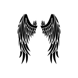 ANGEL WINGS SVG - Angelic Svg, Commercial Use Svg, Cricut Angel Svg, Angel Svg File, Cute Wings Svg, Angels Wings Png, Stylistic Popular Svg