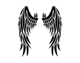 ANGEL WINGS SVG - Angelic Svg, Commercial Use Svg, Cricut Angel Svg, Angel Svg File, Cute Wings Svg, Angels Wings Png, Stylistic Popular Svg