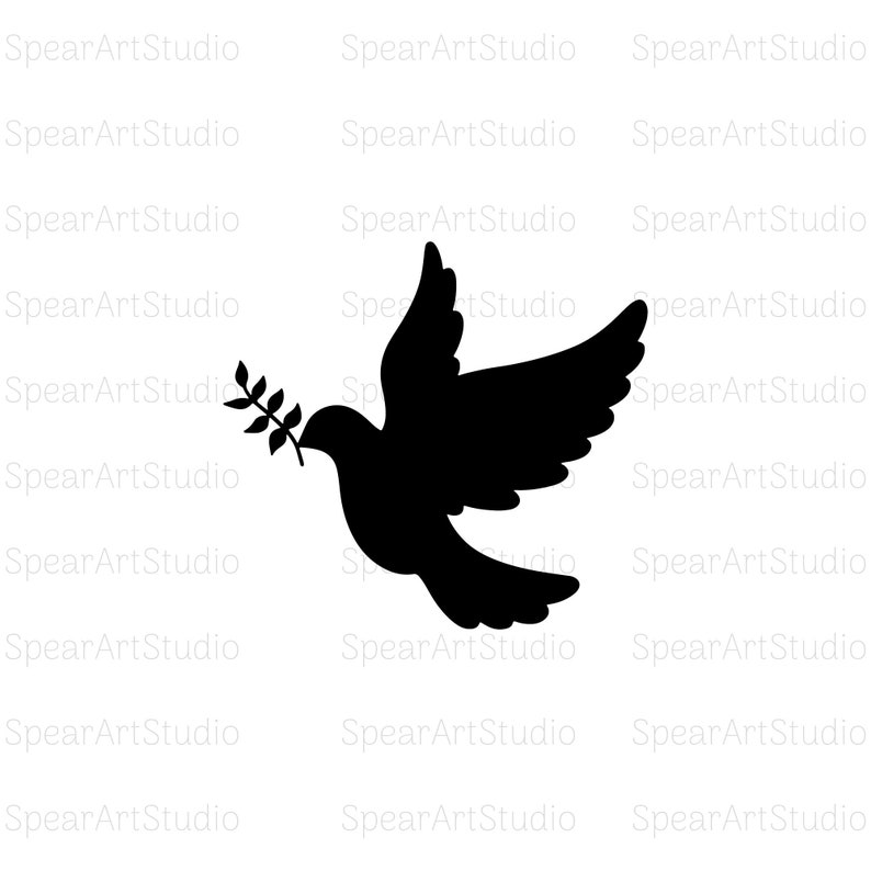 Taube SVG Silhouette, Taube svg, Taube Silhouette, Vogel Silhouette, Taube Clipart, Taube ClipArt, SVG geschnitten Datei für Cricut, SVG/Png/Jpg/Pdf/Ai Bild 3