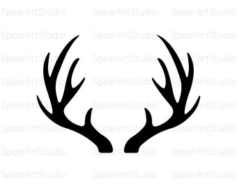 Reindeer Antlers Svg, Deer Antlers Svg. Vector Cut file for Cricut, Silhouette (svg, pdf, png, ai, jpeg)