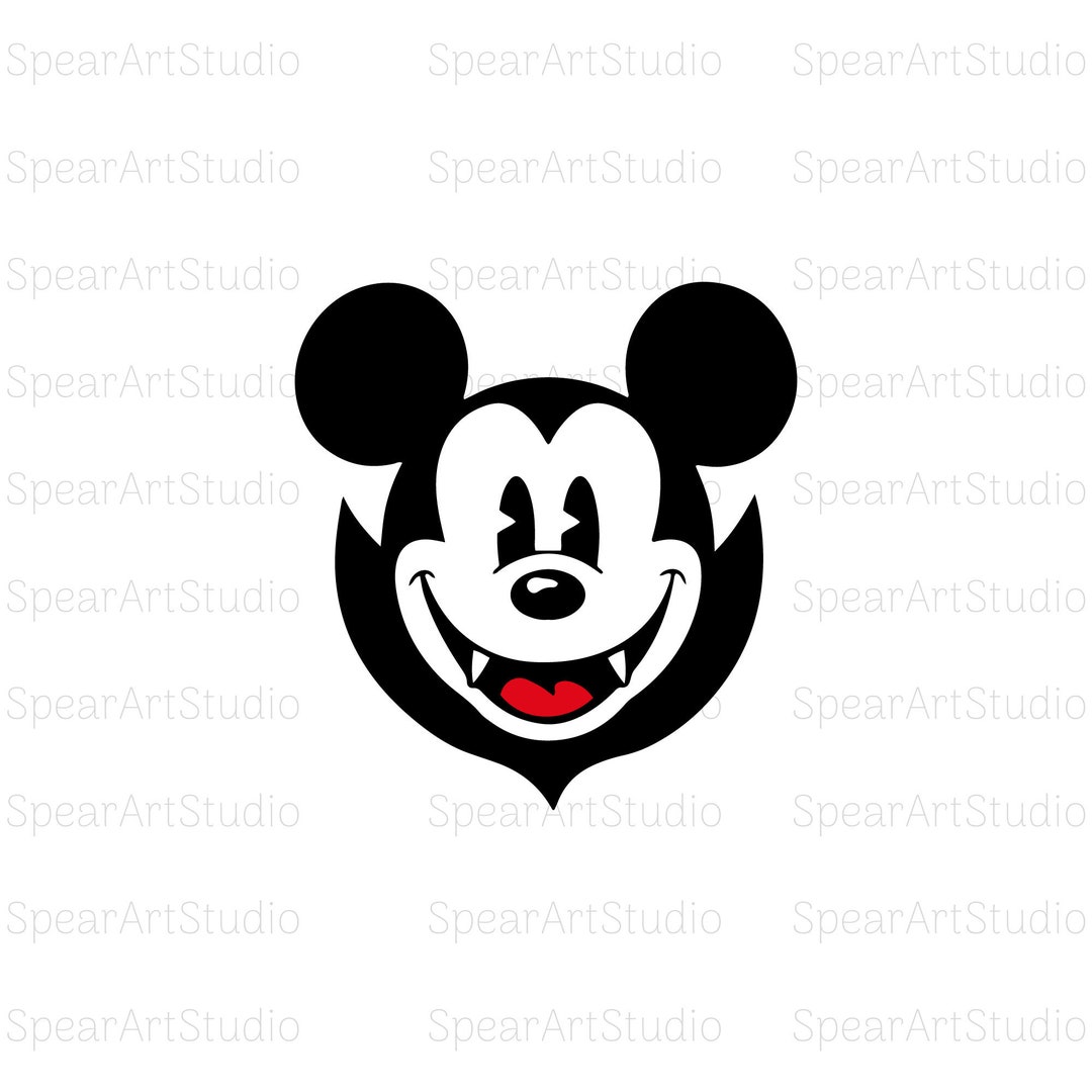Halloween Mouse Svg, Halloween SVG, Mouse Head SVG, Mickey Vampire Svg ...