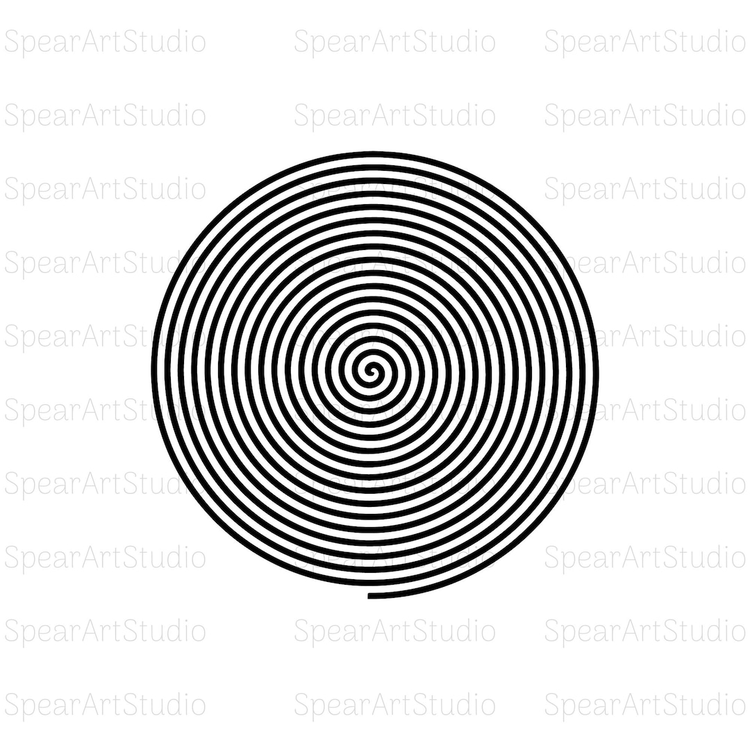 Spiral SVG, Spiral Cut Files, Hypnotic Spiral, Spiral Silhouette SVG