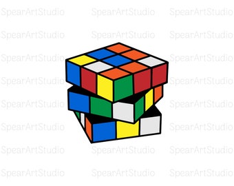 Kostka Rubika SVG, Plik do cięcia kostki Rubika SVG, Kostka Rubika, Pobieranie cyfrowe, Natychmiastowe pobieranie, Plik do druku - Svg • Png • Jpeg • Pdf • Ai