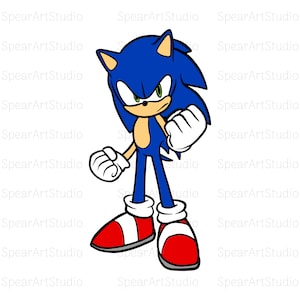 Sonic the Igel SVG, Sonic SVG, Layered Sonic SVG
