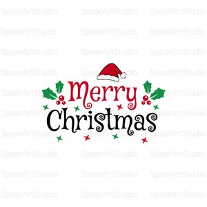 CHRISTMAS SVG, Merry Christmas SVG, Christmas Svg Files For Cricut, Santa Hat, Christmas Png, Christmas Cut Files, Silhouette Cut File