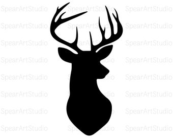 Deer Head SVG ,Deer svg, Deer Clipart,Deer Head Clipart,Deers svg,Hunting svg Files,Cut File Files for Cricut Silhouette ,T-shirt,Printable