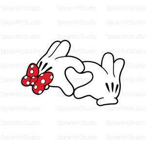 Mickey and Minnie Valentine&#39;s Day, Heart Valentines Svg, Valentine Day Svg, Couple Mouse Love, Heart Svg, Silhouette, SVG/PNG/Jpg/Pdf/Ai