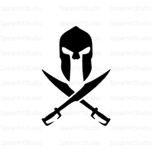 Spartan SVG cutting file for Cricut, Spartan Swords and Spartan Head - jpg • png • pdf • svg • ai