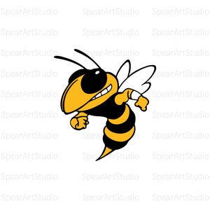 Hornet Bee Mascot SVG & JPEG Instant Download Digital Download File Cuttable,Sports, Wasp, Football, Basketball, Bumblebee, School, College