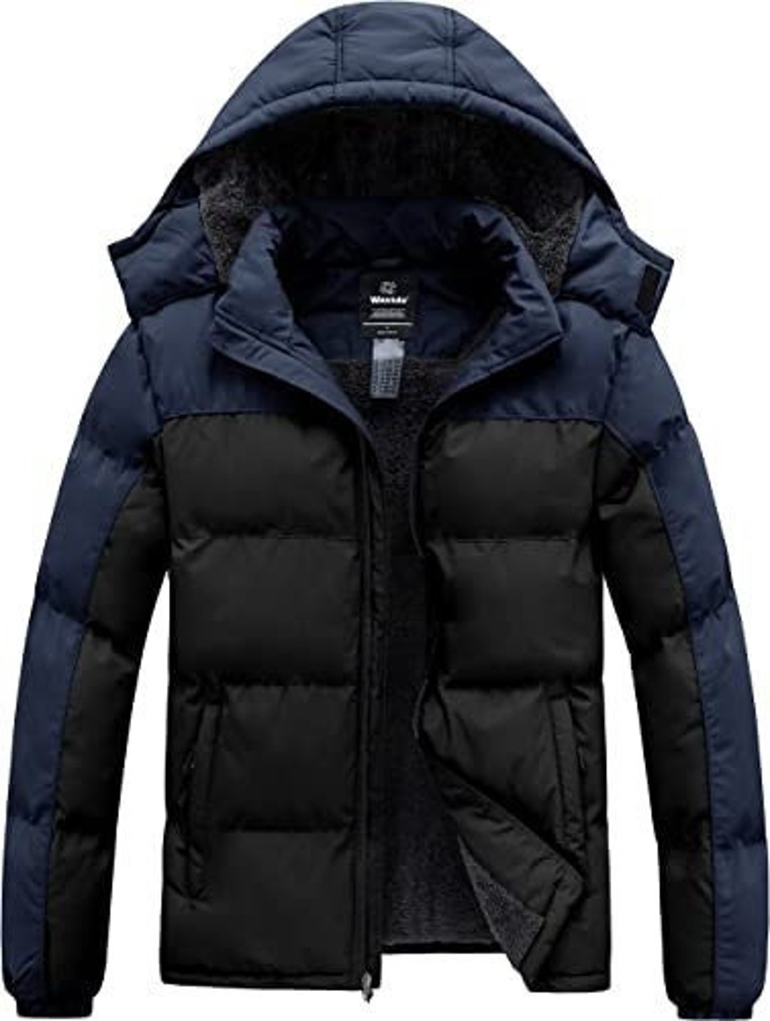 Men's Warm Padded Puffer Jacket Thicken Padded Winter Coat Etsy