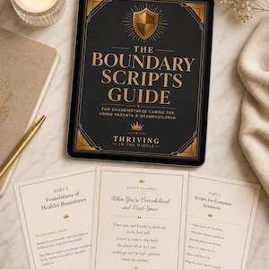 Boundary Scripts for Caregivers | Ready-to-Use Phrases | Family Boundaries Guide| Sandwich Generation Support | Digital Download| PDF