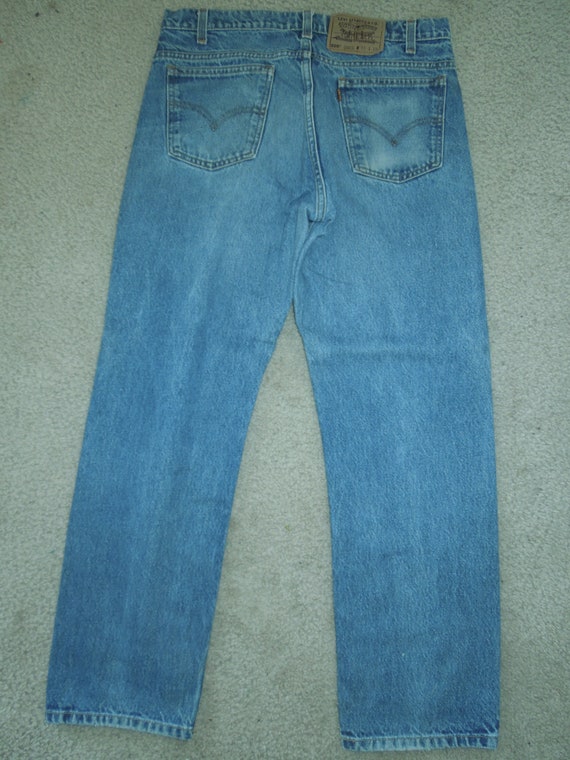 Vintage 505 Levis Denim Jeans Red Tag Made In USA… - image 3