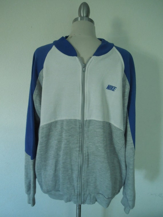 Vintage Nike GRAY TAG Cotton Track  Jacket SIZE L