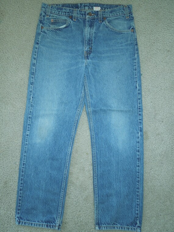 Vintage 505 Levis Denim Jeans Red Tag Made In USA… - image 1