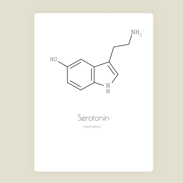 Postkarte | ''Serotonin'' | In verschiedenen Größen erhältlich | DIN A6 als Postkarte | DIN A4 als Poster