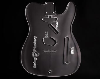 Telecaster Body Routing Template - Tele Guitar Body Router Guide - 3/8 inch Cast Acrylic - Luthier Tool