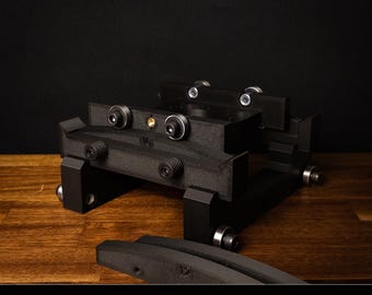 Extended Range Fretboard Radius Jig for 7 and 8 String Guitar and Bass Necks - Fits DeWalt Bosch Makita Milwaukee Ryobi Ridgid Routers