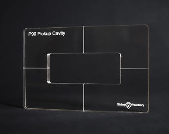 P90 Single Coil Pickup Routing Template - Guitar Pickup Cavity Router Guide - 3/8 inch Cast Acrylic