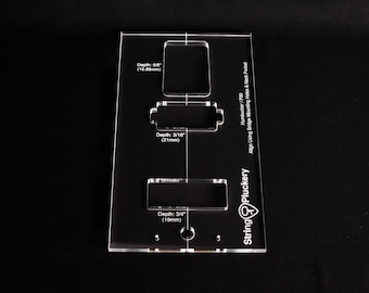 Telecaster Neck Pocket Routing Template - Tele Neck Pocket Router Guide - 3/8 inch Cast Acrylic - Luthier Tool