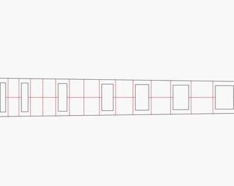 Guitar Fretboard Block Inlay Routing Template - Fingerboard Inlay Router Guide - 3/8 inch Cast Acrylic