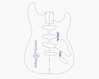 Stratocaster Body Routing Template - Strat Guitar Body Router Guide - 3/8 inch Cast Acrylic - Luthier Tool