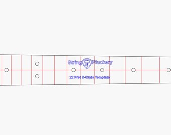 Stratocaster Fretboard Routing Template - Strat Fingerboard Router Guide - 3/8 inch Cast Acrylic - Luthier Tool