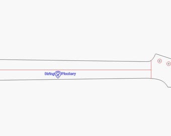 Stratocaster Neck Routing Template - Strat Guitar Neck Router Guide - 3/8 inch Cast Acrylic - Luthier Tool