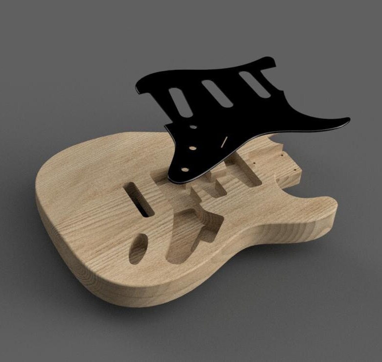 Sstyle SSS Guitar Body 3D CAD Model Etsy