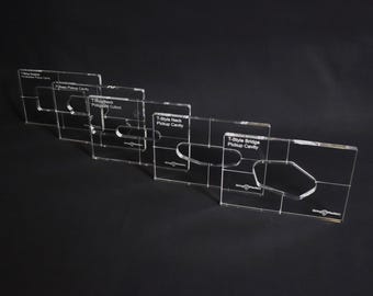 Guitar Pickup Routing Template Set of 5 - Humbucker Single Coil P90 Soapbar Router Guides - 3/8 inch Cast Acrylic