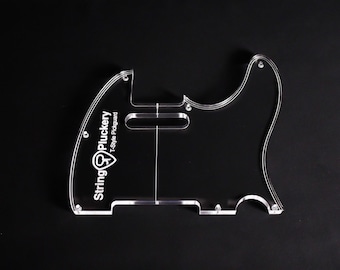 Telecaster Pickguard Routing Template - Tele Pickguard Router Guide - 3/8 inch Cast Acrylic - Luthier Tool