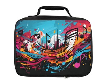 Music Lover Lunch Bag, Gift for Music Teacher, Gift for Music Student, Lunch Bag for Music Enthusiasts
