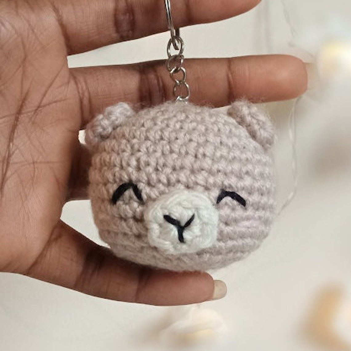 Cute Crochet Bear Keychain Crochet Accessories Bear Key Etsy