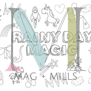 Rainy Day Magic Coloring Banner