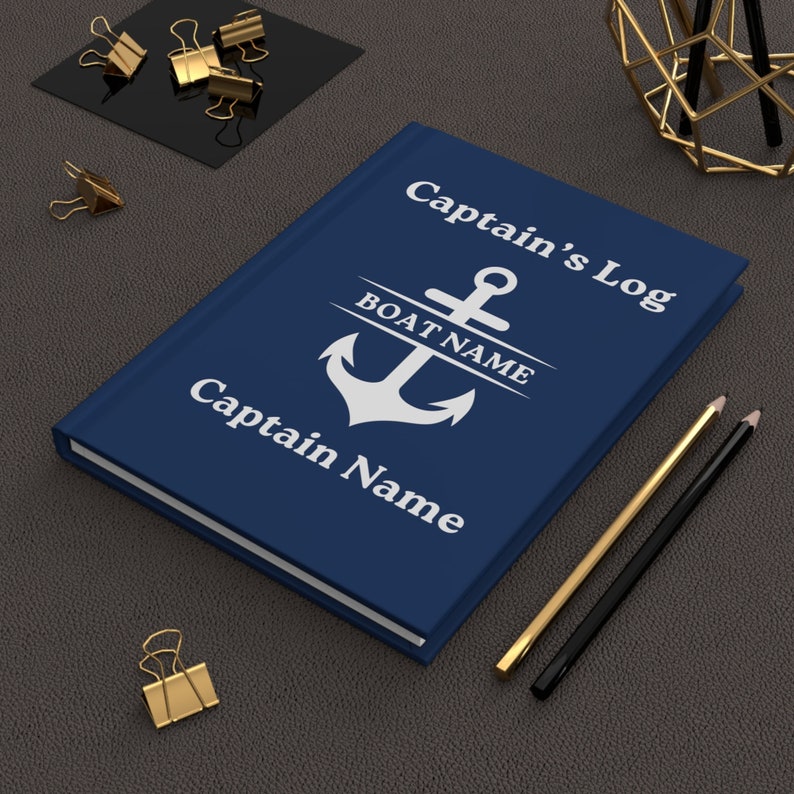 Captain Anchor Log Book, Boat Guest Books, Custom Journals, Boating