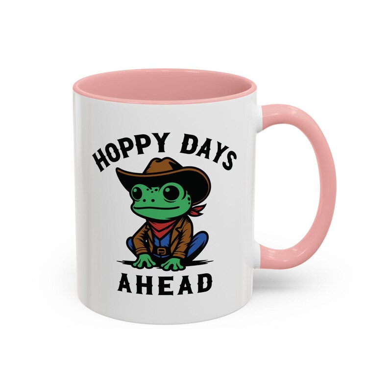 Western Frog Ceramic Mug Cute Toad Tea Cup Cowboy Frog Drinkware