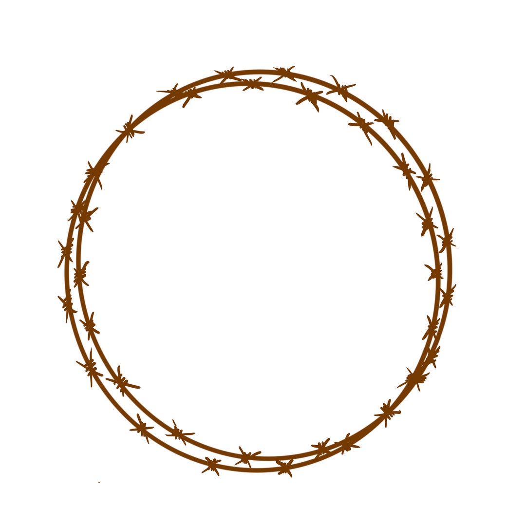Barbed Wire Circle Etsy