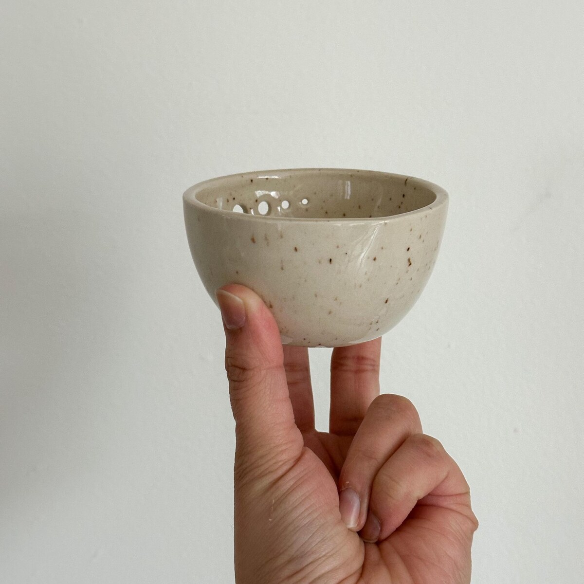 Stoneware Herb Stripper Bowl - Speckled