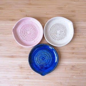 Garlic Grater Dish, Ginger Grater, Mother&#39;s Day Gift from Daughter, Handmade Ceramic Gift for Home