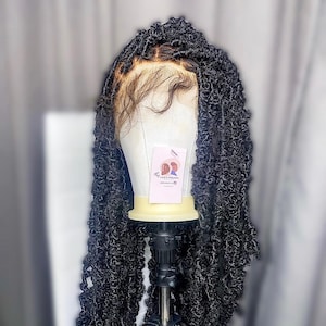 FAUX LOCS Hand-made WIG, Butterfly, Distressed, Goddess, Lace Front wig, Full Lace Frontal Wig. Comes Ready for instal and pre bleached