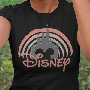 Disney World Retro Shirt, Walt Disney Rainbow Shirt, Magic Kingdom Castle Shirt, Vintage Disney Castle Shirt, Disney Mickey Silhouette Shirt